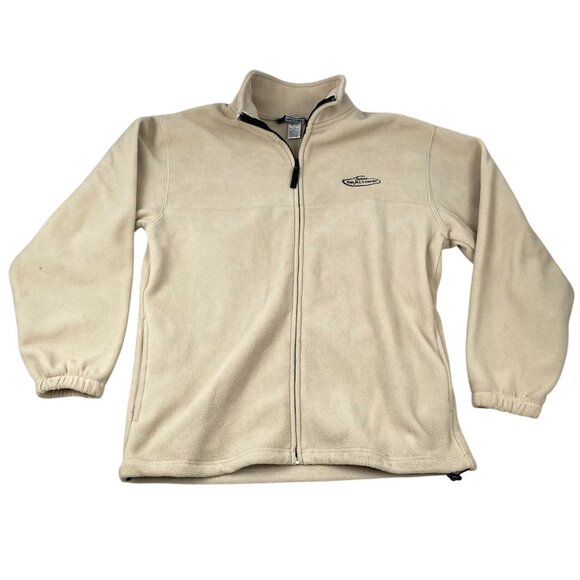 Team Realtree Mens Jacket Medium Fleece Full Zip High Neck Outdoors Beige - Picture 1 of 12